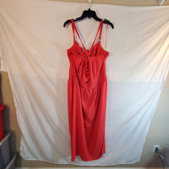 MICHAEL MICHAEL KORS Women's 2X Geranium Ring Maxi Sheath Side Split Dress New - Picture 6 of 9